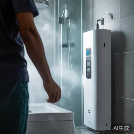 热水器洗澡，先预热，省电防自燃