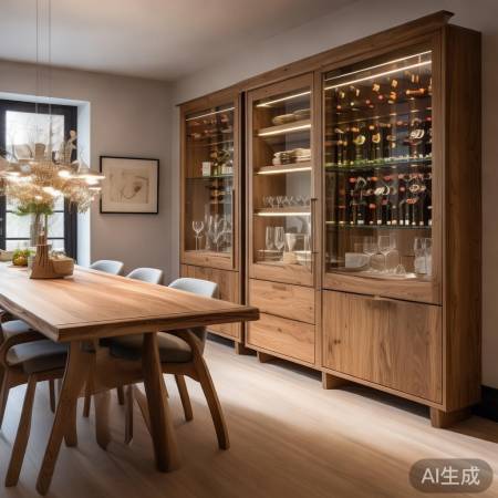 餐边柜，红酒柜融合，家居艺术点