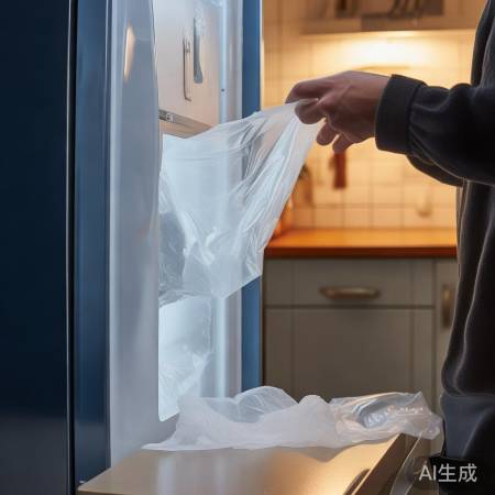 保鲜膜防霜，塑料袋集水。