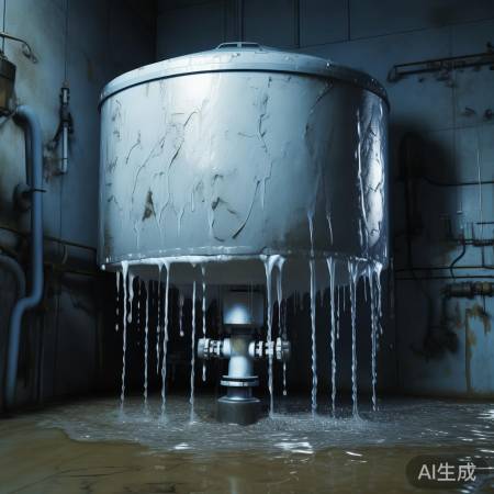 水箱进水阀损坏，水量失控漏水。