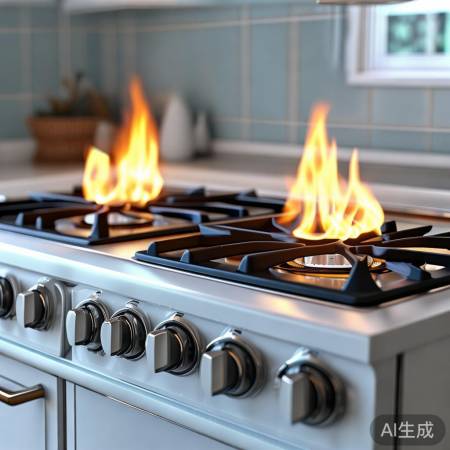 双灶燃气灶，白色时尚款！