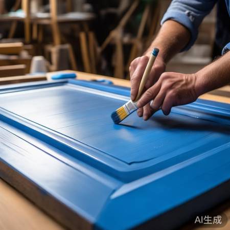 “上涂料：喷刷均匀，颜色美观。