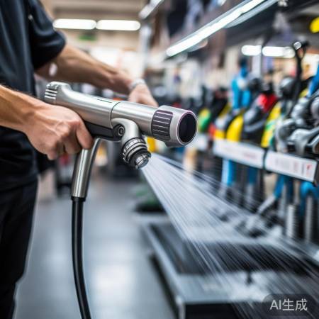 选水枪,看压力、材质与喷嘴。