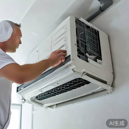 安装内机，固定连接，检查运行。