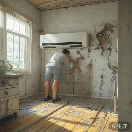 空调装修缝漏水，找点修墙专业补