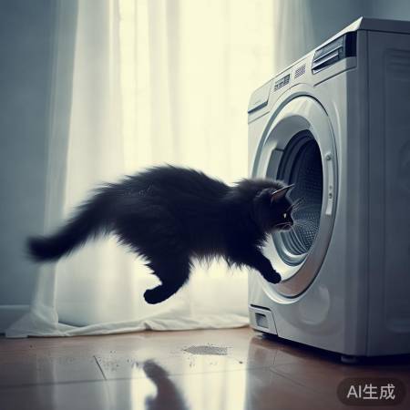 猫咪跳洗衣机洗衣,潜意识寓意?