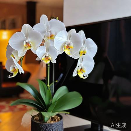 白掌不宜电视机旁，影响观赏。