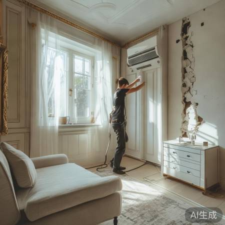 空调安装洞口大小与室内装修风格