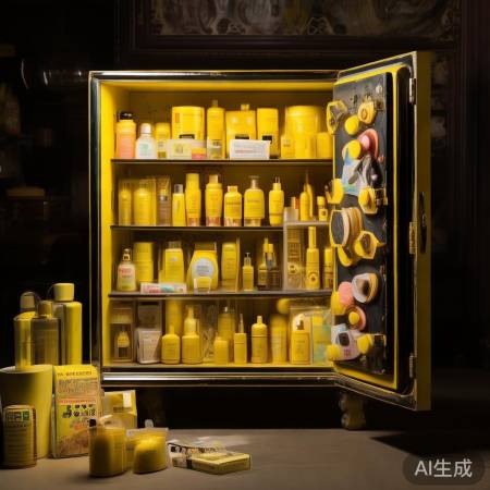 韩流特色黄色商品展示