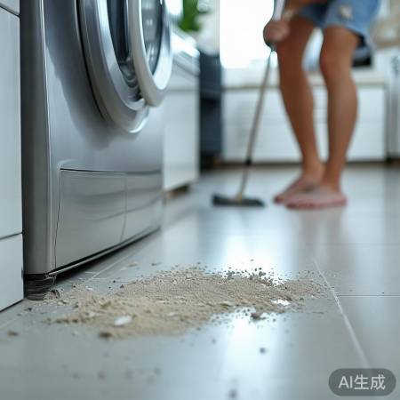 洗衣机下方清洁，防漏保寿命