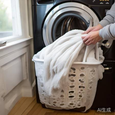 洗衣机洗棉服，用洗衣网袋防飘摩