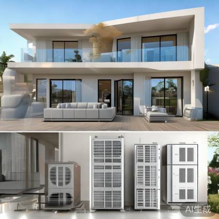 别墅大空间，空气能空调全屋冷暖