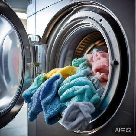 洗衣机平衡检查，衣物分布调整