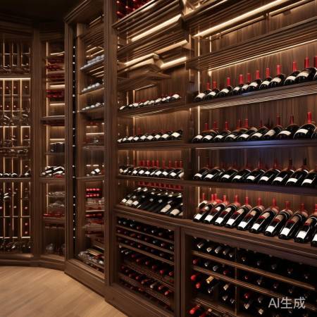 亳州酒窖红酒柜，多层隔板，柔光