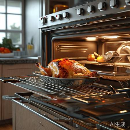 “烤箱使用，安全第一”