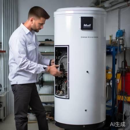 万家乐师傅检修热水器,原厂配件