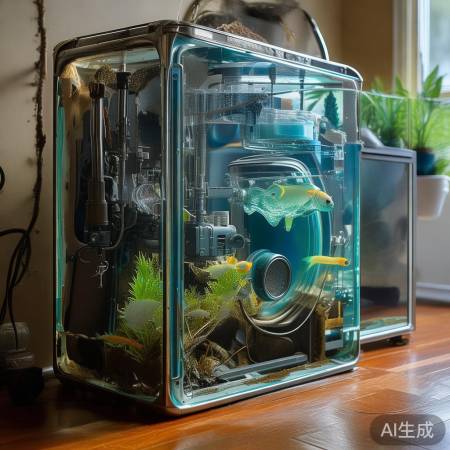 废旧洗衣机变鱼缸高效过滤器