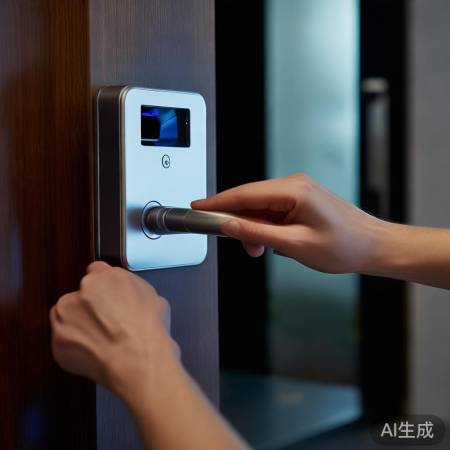 指纹锁复位，长按复位键，重设指