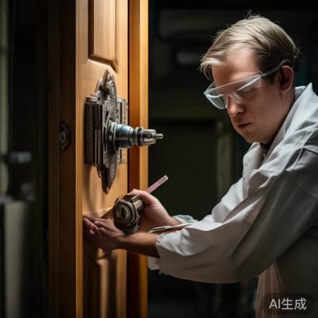 安装锁体,牢固拧紧螺丝