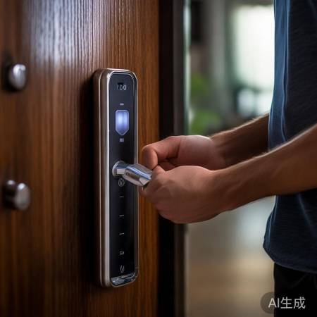 指纹锁电池充足，及时更换。