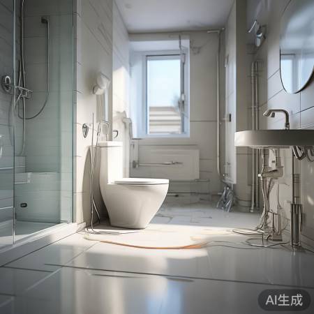 马桶安装前,确认位置不扰洗手盆