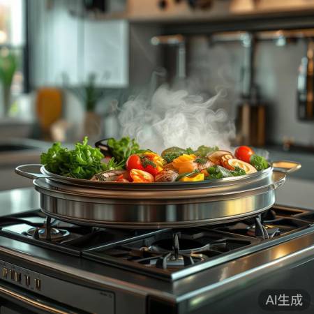 燃气灶蒸功能，营养美味一键享