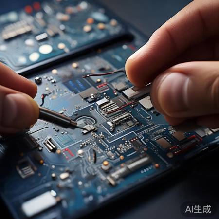 拔指纹模块线，轻敲拔线卡。