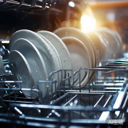 餐具洗净沥干，分批放消毒柜