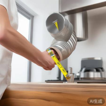 卷尺测烟道长，15-25米宜