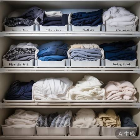 衣物分类存，避免染色与交叉感染