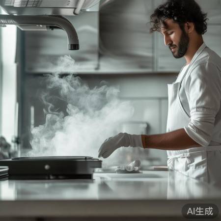 操作油烟机，安全第一，防触电烫