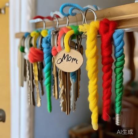 “钥匙上绑绳，找钥匙快又准”