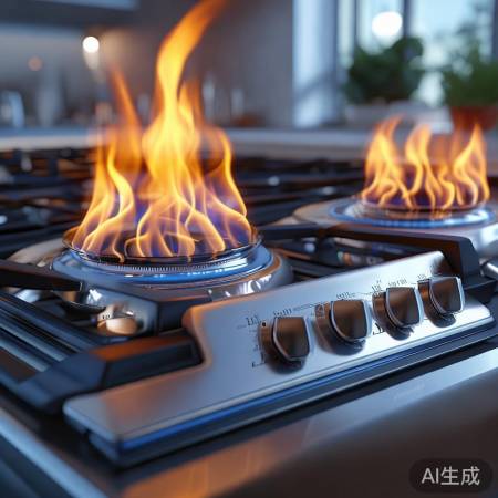 澳柯玛燃气灶，火力自由调节，高