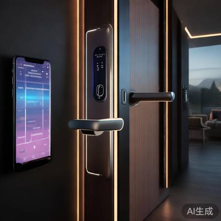 科技感指纹锁，现代家居新选择