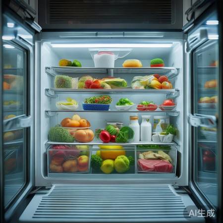 冰箱食物巧摆放，通风高效防污染