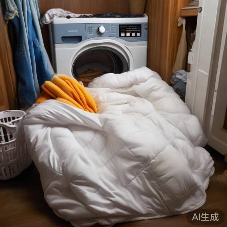 洗衣机里忘被套，染色受损，速处