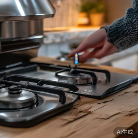 检查燃气灶电池，电量不足速更换