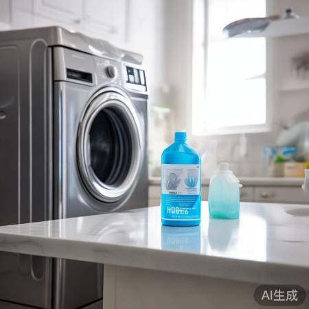 选好清洁剂，按比例清洗洗衣机。