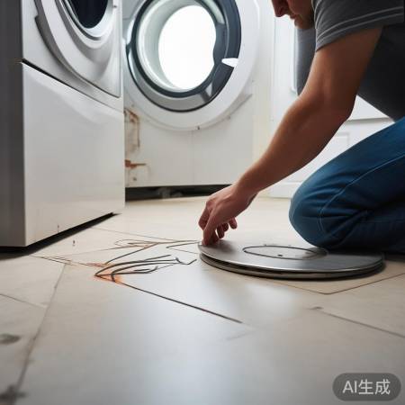 地漏定位，对齐洗衣机排水口