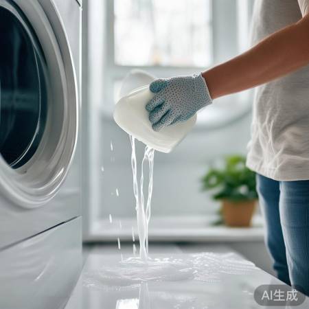洗衣机清洁，白醋小苏打，小心溅