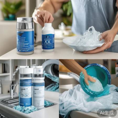 “XX洗衣机专用清洗剂，洗后柔