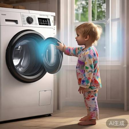 洗衣机保险功能：儿童锁&防夹手
