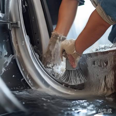 旧袜子刷洗衣机，角落污渍不留痕