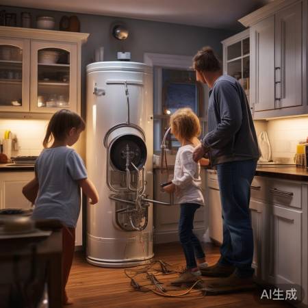 长时间停水，排空热水器！