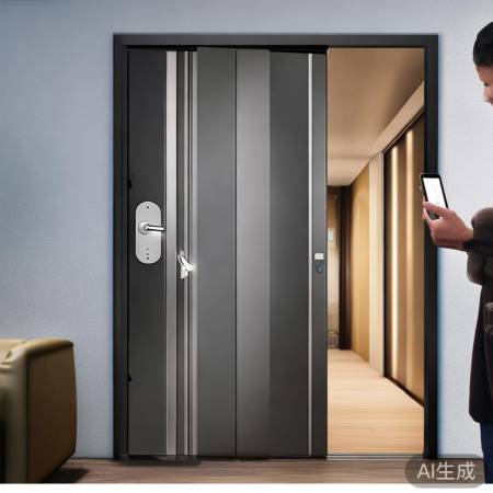 “智能门锁，指纹开锁，远程监控