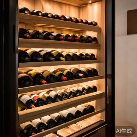 红酒柜隔板灵活，适应红酒吧藏需