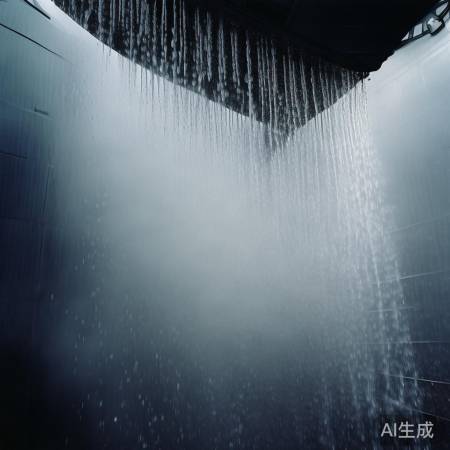 热水喷出遇风冷却