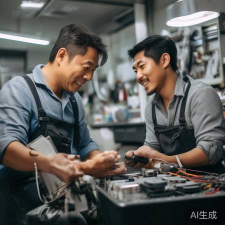 维修完成,试机结账。